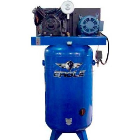 WOOD INDUSTRIES Eagle, 5 HP, Two-Stage Compressor, 80 Gallon, Vertical, 200 PSI, 18 CFM, 3-Phase 208-230V 5380V2-CS2